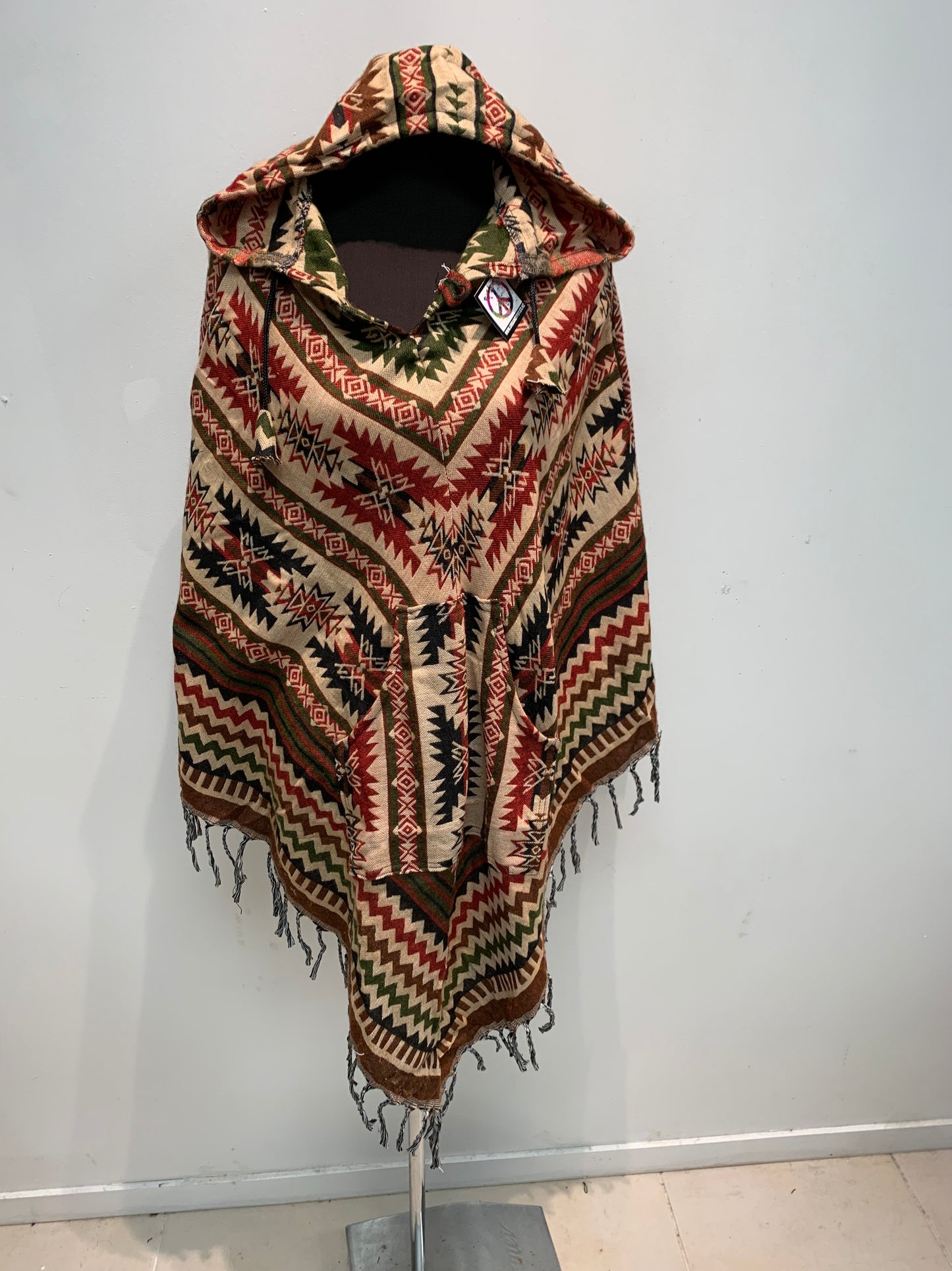 Bohemian style handcrafted Hoodie poncho #POCH0173