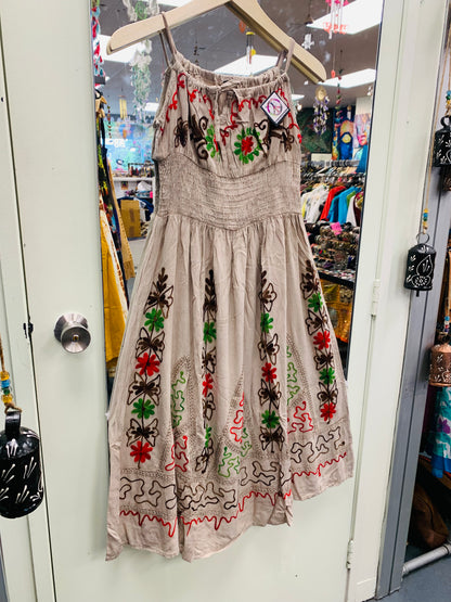 Bohemian handcrafted Embroidered dress # DRE321