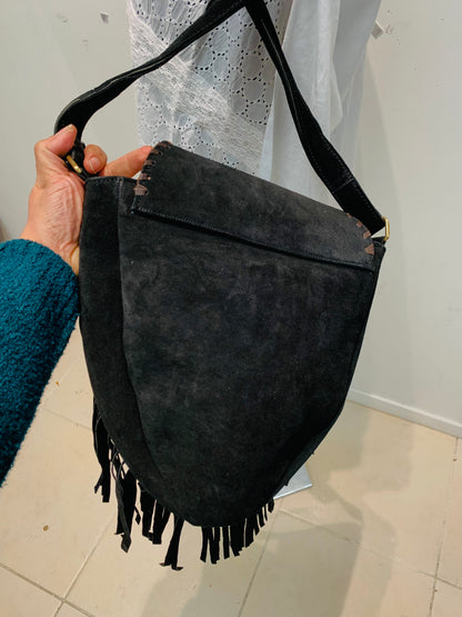 BOHEMIAN STATEMENT HANDCRAFTED GENUINE SUEDE LEATHER BAG #LEA1025