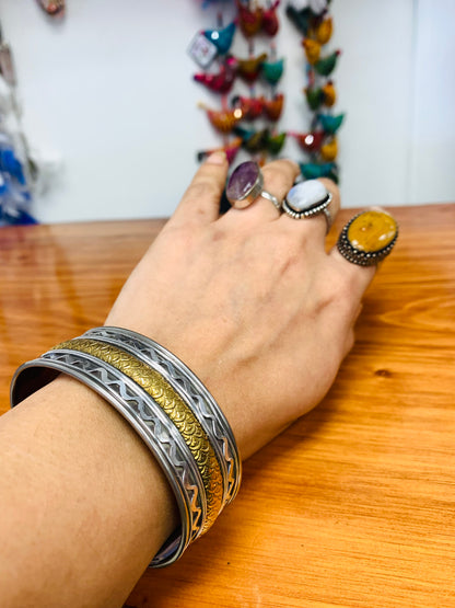 BOHEMIAN STYLE HANDCRAFTED HAND CUFF BANGLE  # CUFF1182