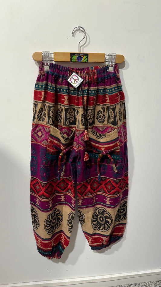 HANDCRAFTED HIPPIE WOOLLEN PANTS# 11127