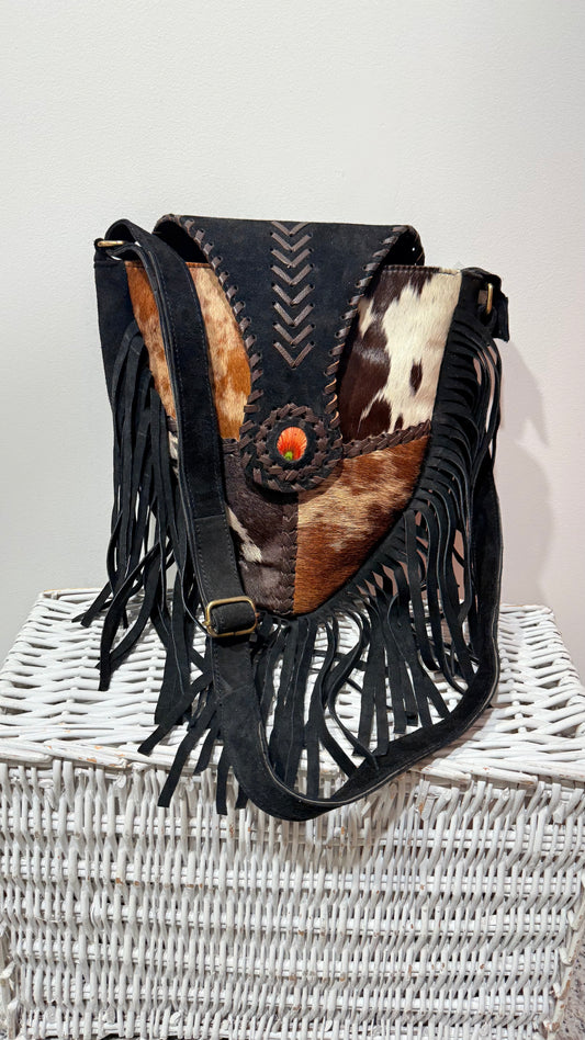 HANDCRAFTED GENUINE SUEDE LEATHER BAG  #LEA1078