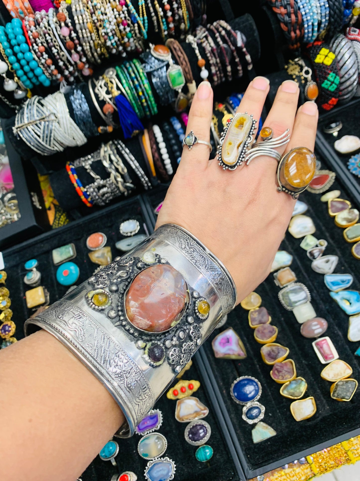 BOHEMIAN STYLE HANDCRAFTED HAND CUFF BANGLE  # CUFF1207