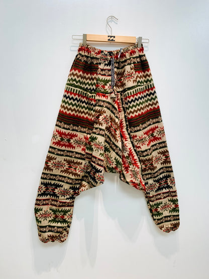 HANDCRAFTED WARM DROP CROTCH PANTS #WOOL29