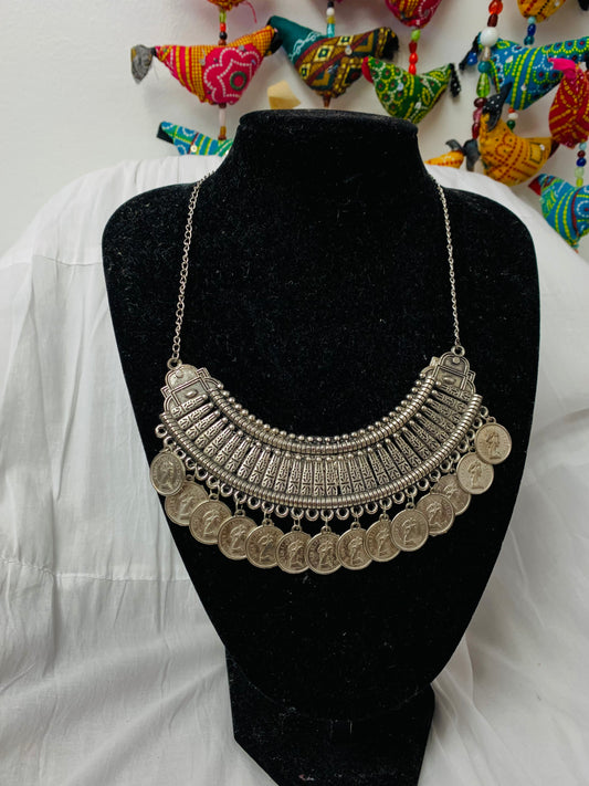 BOHEMIAN STYLE HANDCRAFTED COINS NECKLACE #NECK54