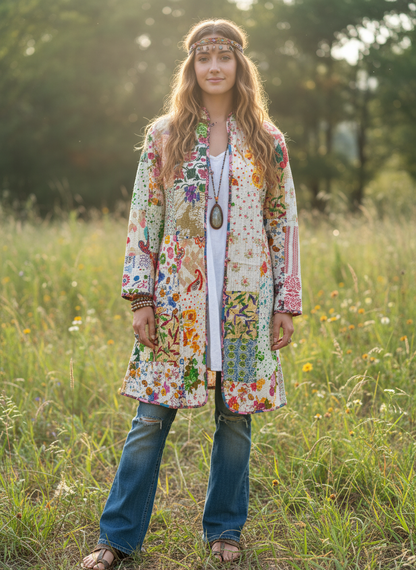 Bohemian style handcrafted Kantha / Quilting Jackets #QUIL035