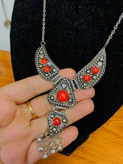 BOHEMIAN STYLE HANDCRAFTED NECKLACE WITH STONES #NECK43