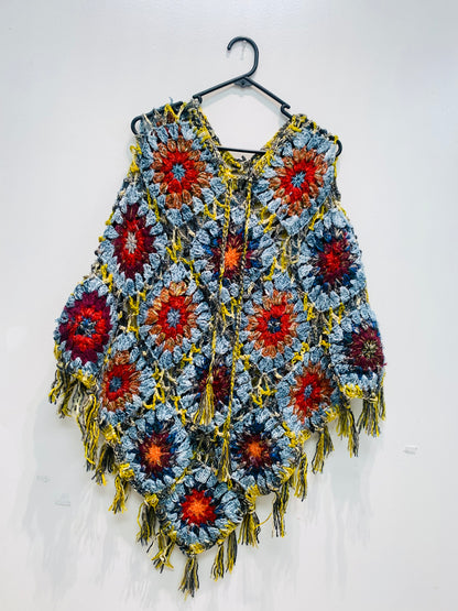 Boho handcrafted Crochet poncho #332274