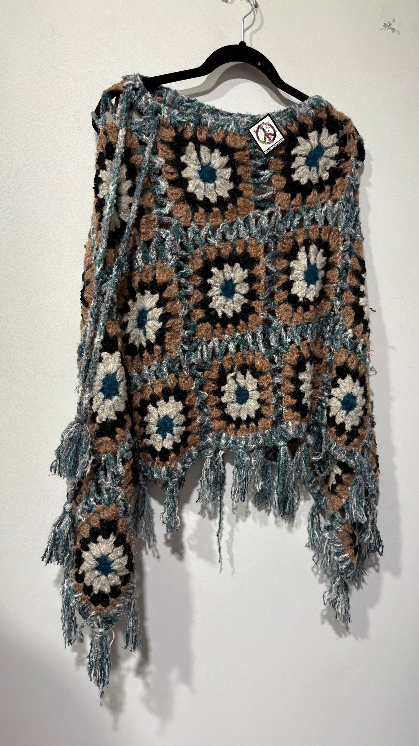 Handcrafted Crochet poncho #34