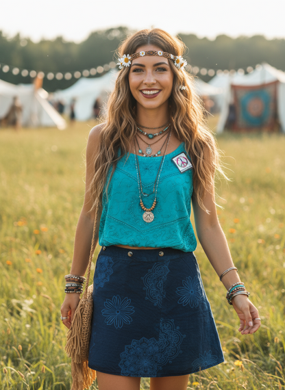 Bohemian Handcrafted Crop Top #CRTOP106