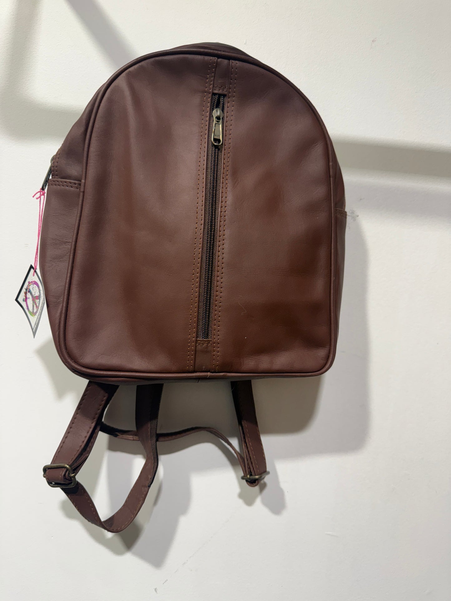 Bohemian style handcrafted Genuine leather Backpack  #4497