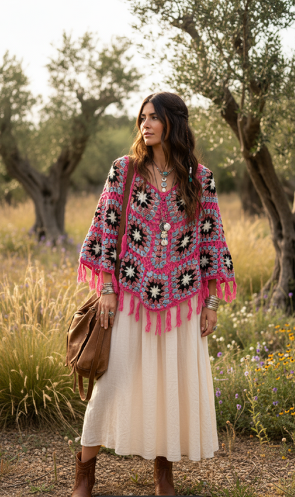 Handcrafted Crochet poncho #31