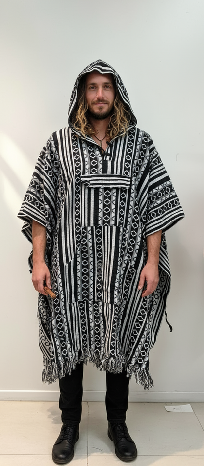 Handcrafted Hoodie Unisex Mexican poncho #767785