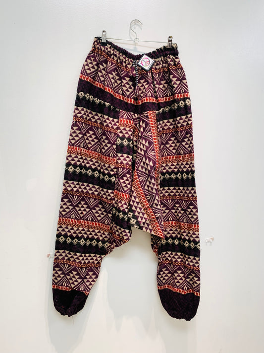 HANDCRAFTED WARM DROP CROTCH PANTS #WOOL22
