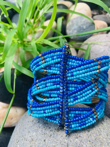 HIPPIE HANDCRAFTED HAND CUFF BEADS BANGLE  #CUFF2288