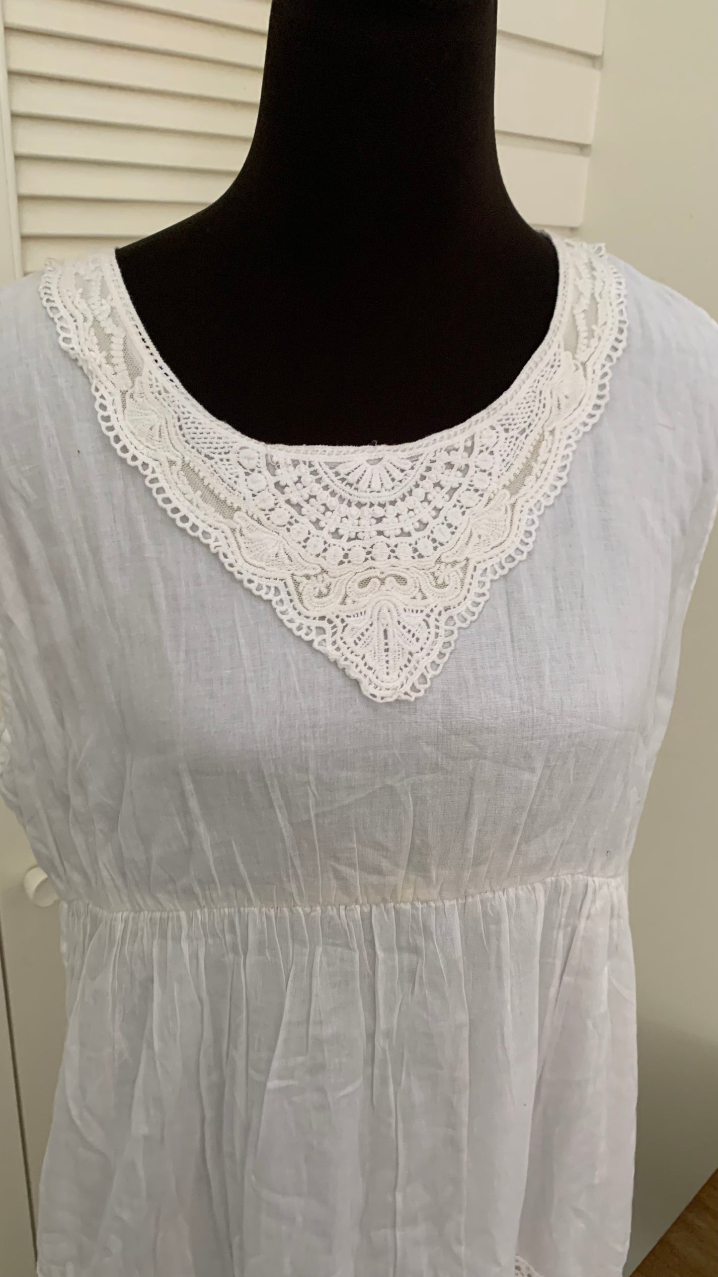 BOHEMIAN HANDCRAFTED WHITE DRESS #5623