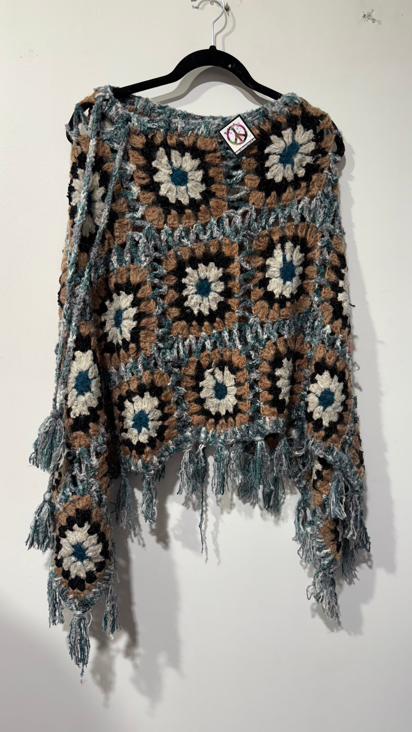 Handcrafted Crochet poncho #34