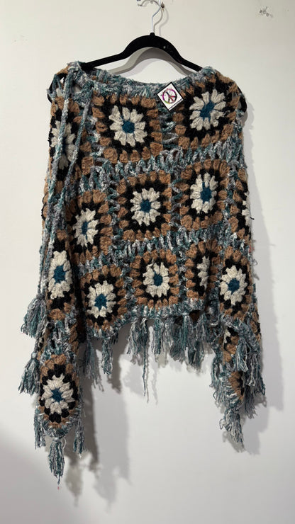 Handcrafted Crochet poncho #34