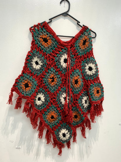 Boho handcrafted Crochet poncho #332269