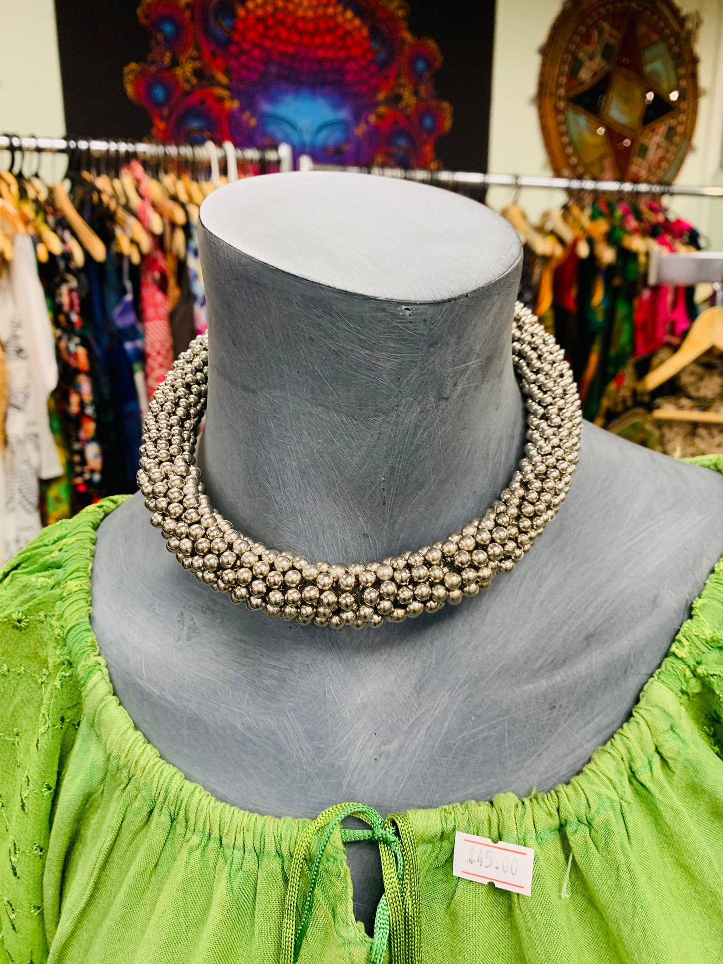 BOHEMIAN STYLE HANDCRAFTED BEADS CHOKER NECKLACE #NECK22