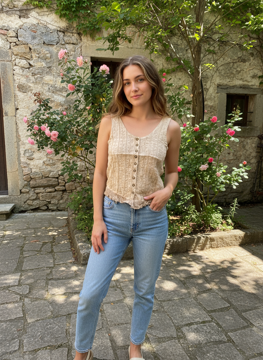 Bohemian Handcrafted Waist coat Crop Top #CRTOP103