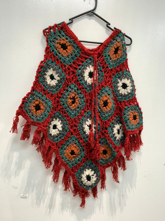 Boho handcrafted Crochet poncho #332269