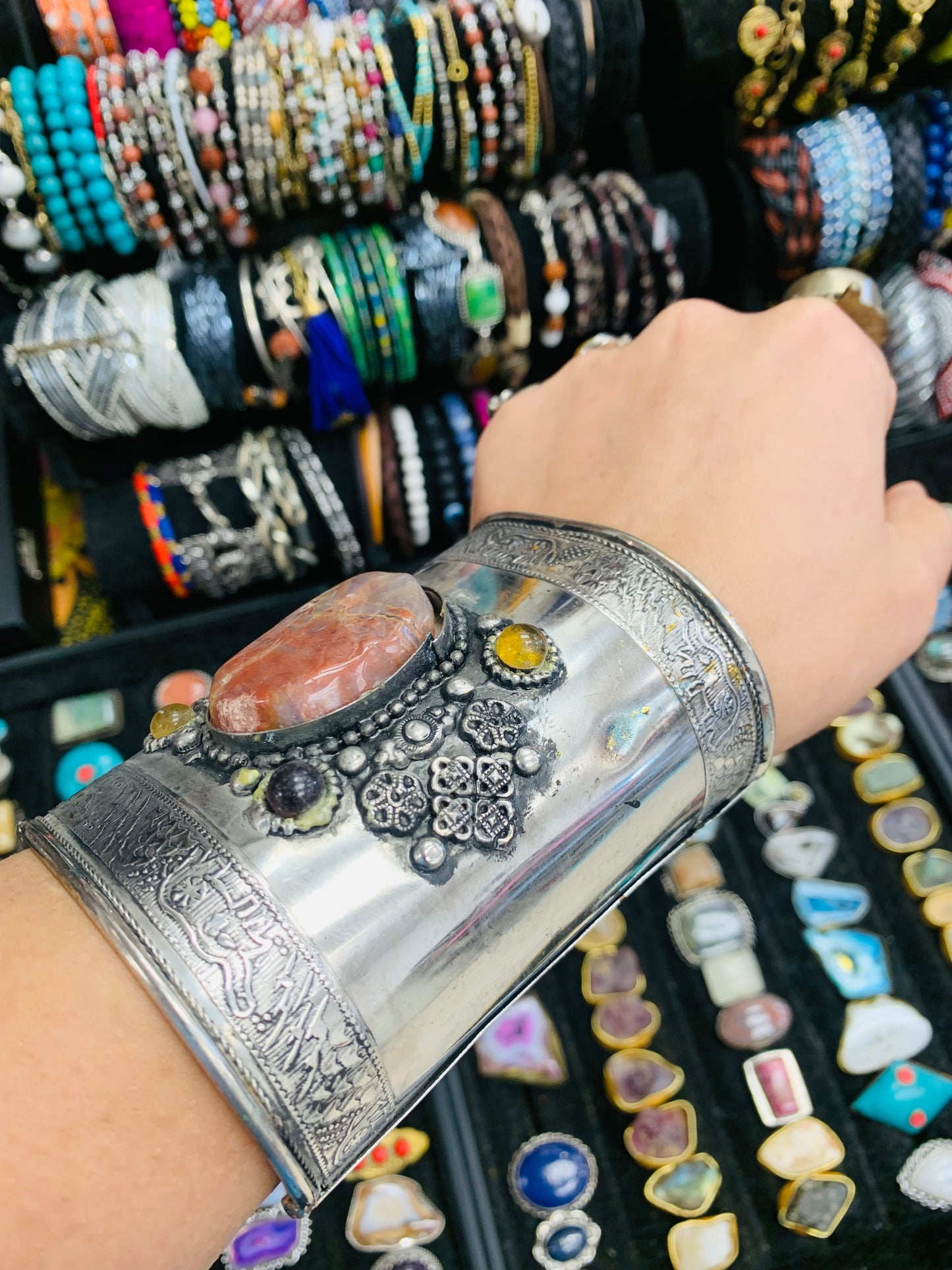 BOHEMIAN STYLE HANDCRAFTED HAND CUFF BANGLE  # CUFF1207