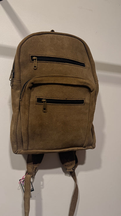 Bohemian style handcrafted Genuine leather Backpack  #5595