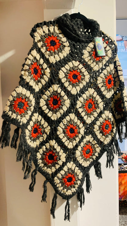 Handcrafted Crochet poncho #36