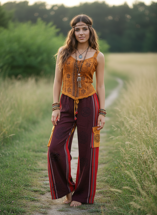 Bohemian Handcrafted Cargo Pants #STP163