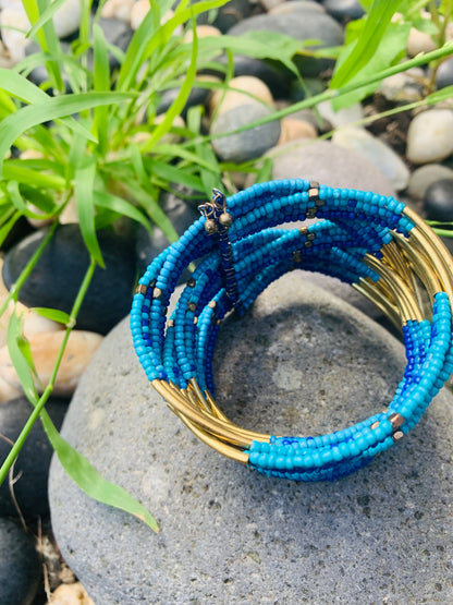 HIPPIE HANDCRAFTED HAND CUFF BEADS BANGLE  #CUFF2288