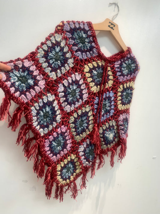 Boho handcrafted Crochet poncho #332272