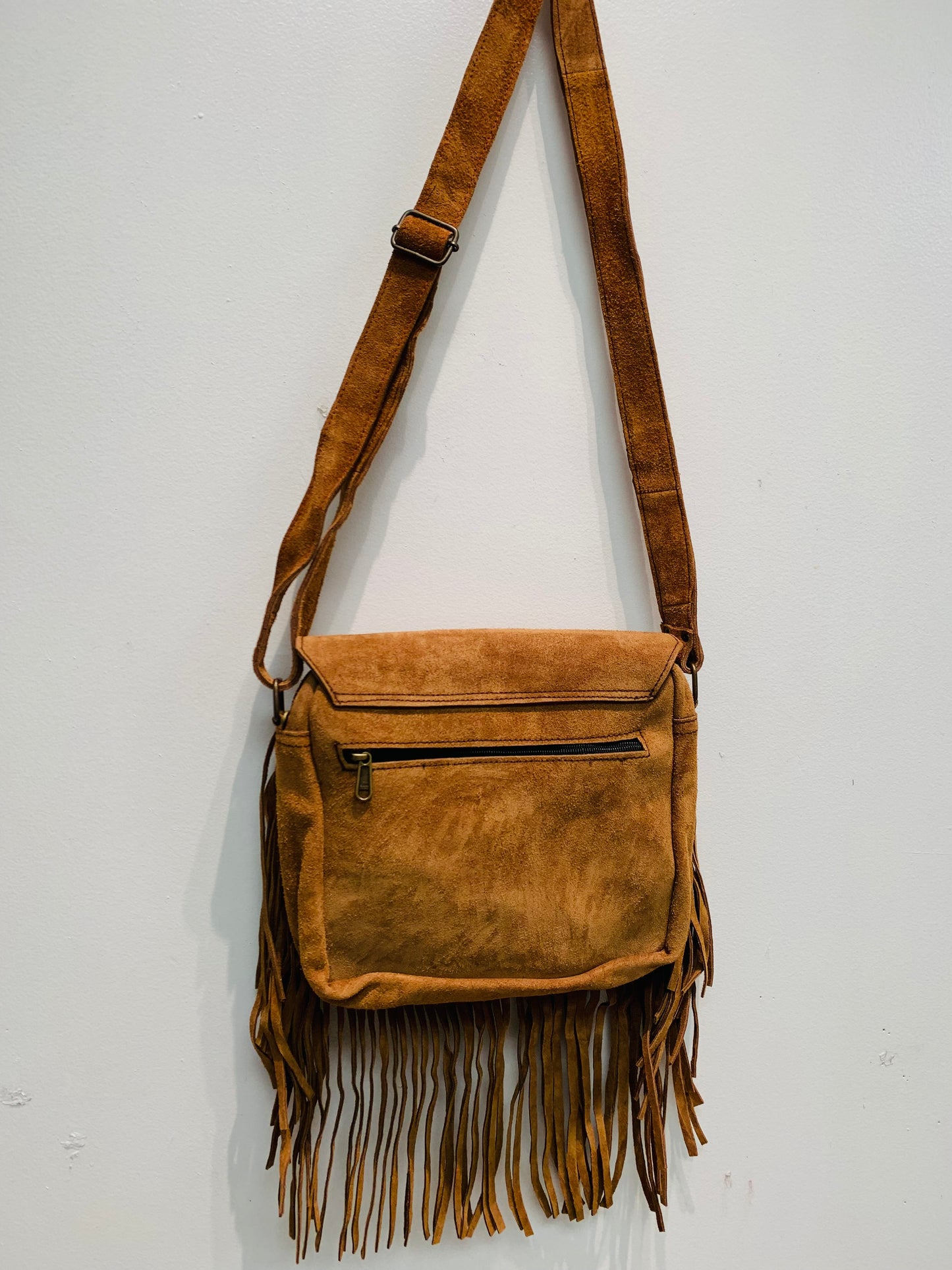 HANDCRAFTED FRIENDSHIP SUEDE LEATHER BAG #LEA552