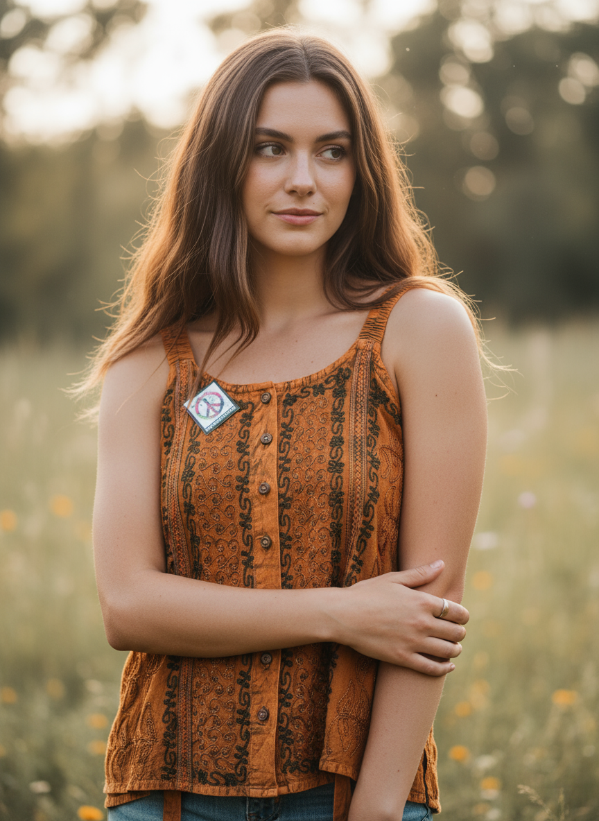 Bohemian Handcrafted Crop Top #CRTOP105