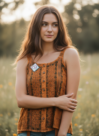 Bohemian Handcrafted Crop Top #CRTOP105