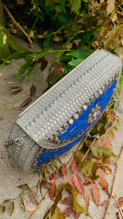 Bohemian style handcrafted metal / Brass Clutch #90742