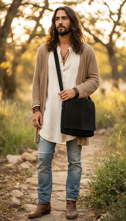 BOHEMIAN STYLE HANDCRAFTED GENUINE LEATHER TABLET/ LAPTOP BAGS #2112526