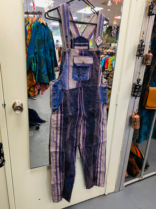 Bohemian Handcrafted Stone wash cotton Overalls/ Dungaree # JUM028