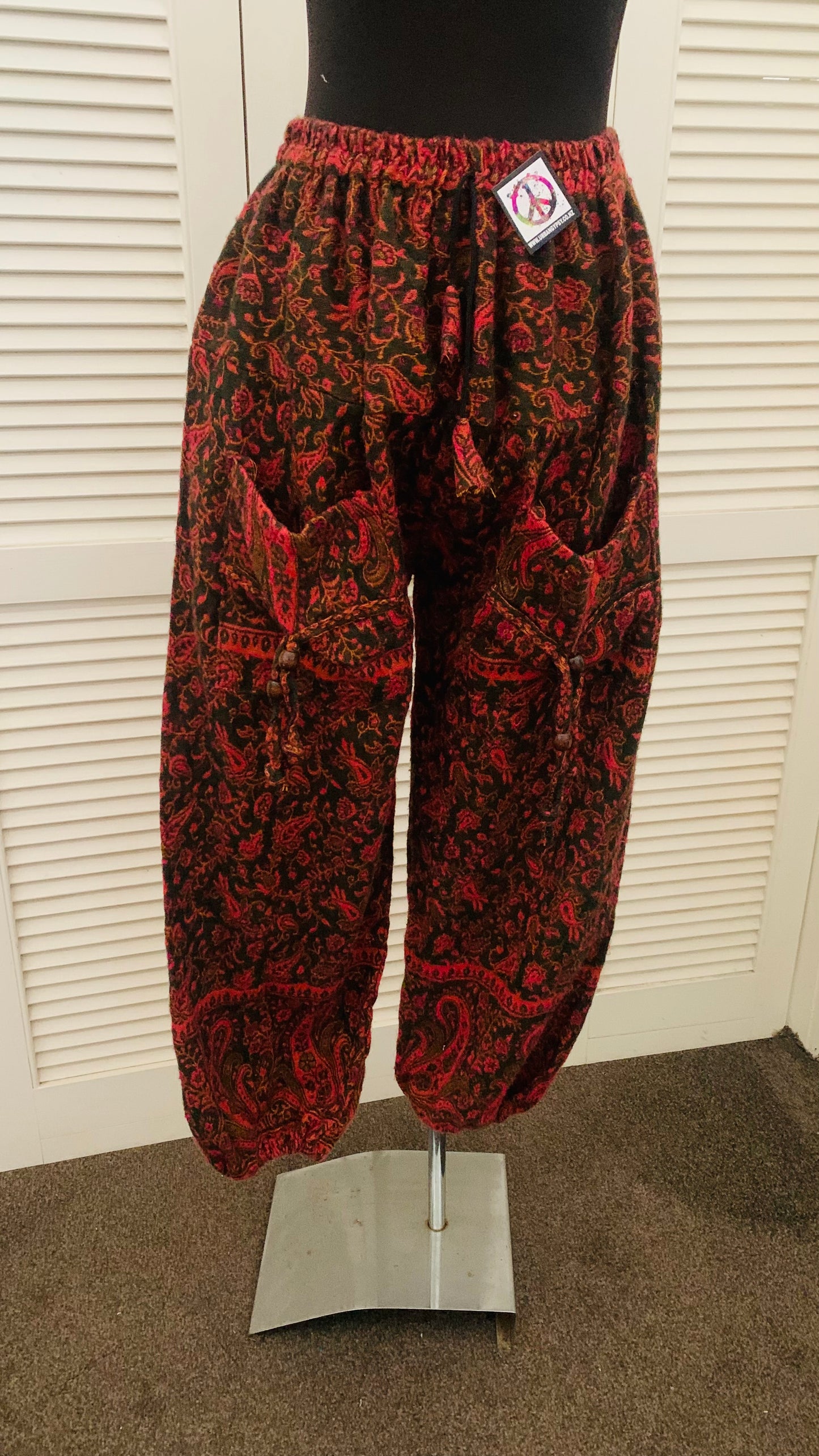 HANDCRAFTED HIPPIE WOOLLEN PANTS# 1120