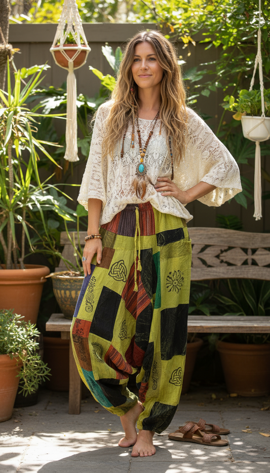 Bohemian Handcrafted Drop crotch Pants #DCPAN2214