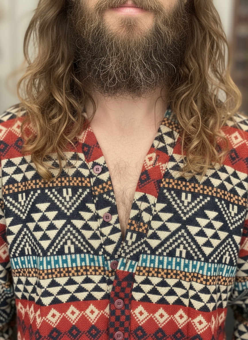 Handcrafted warm Kurta / Shirt # 75980