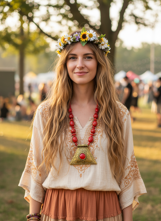 BOHEMIAN STYLE HANDCRAFTED NECKLACE #1922