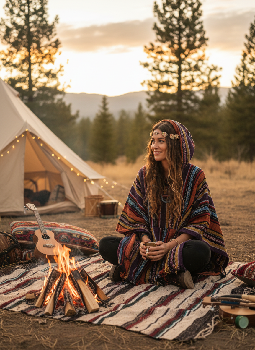 Handcrafted Hoodie UNISEX Gheri poncho #767778