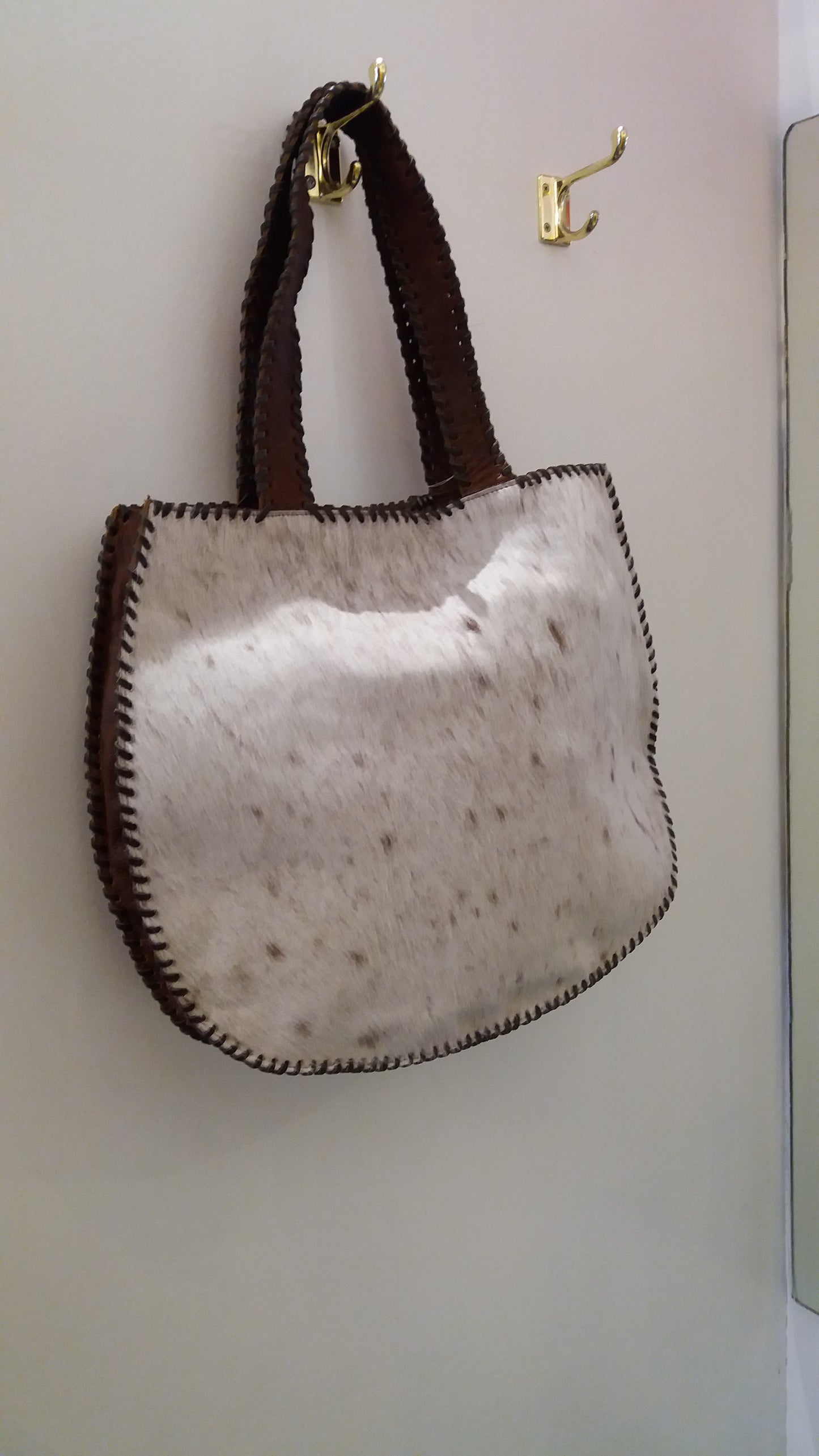 BOHO STYLE HANDCRAFTED 100% REAL LEATHER BAGS WITH NATURAL COWHIDE #10