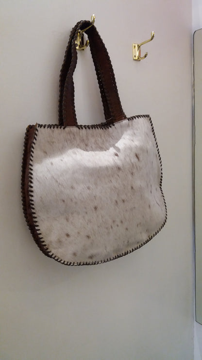 BOHO STYLE HANDCRAFTED 100% REAL LEATHER BAGS WITH NATURAL COWHIDE #10