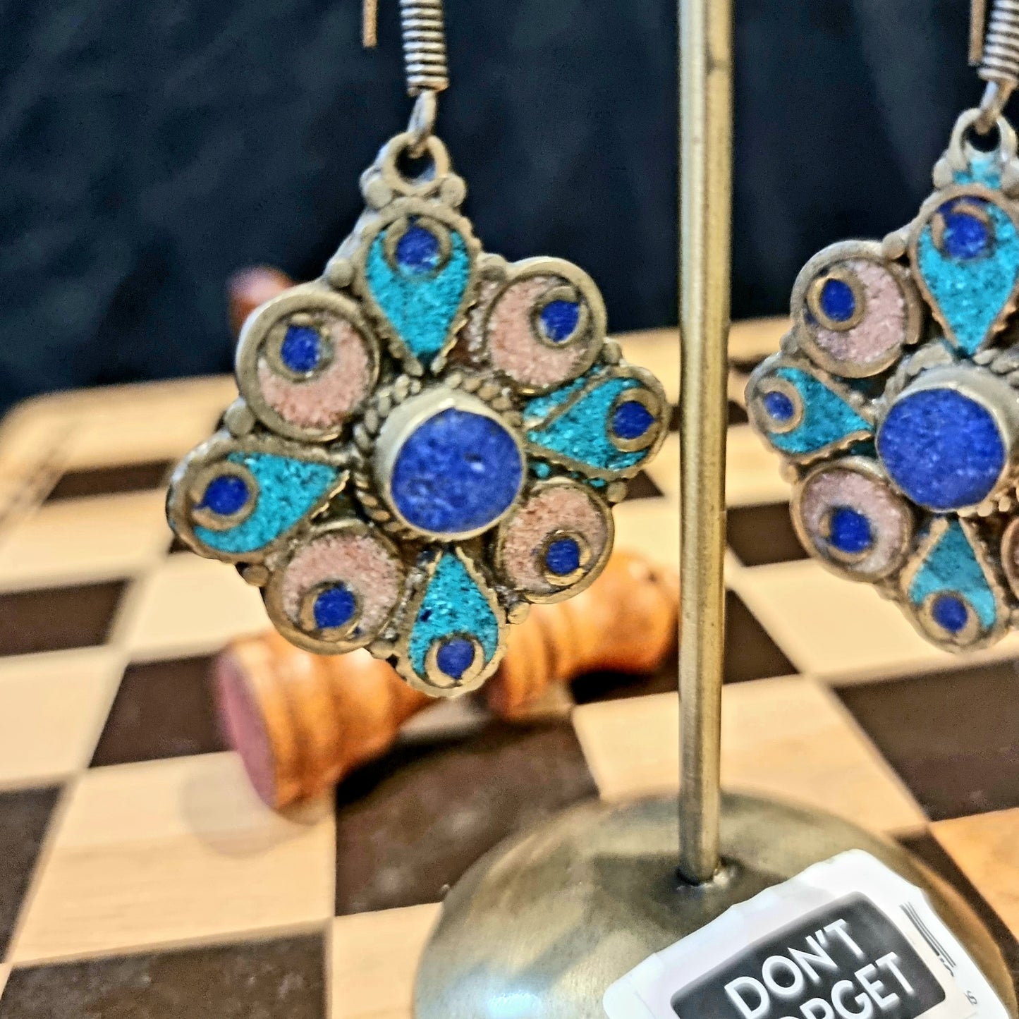 Bohemian style handcrafted Tibetan earrings #2205