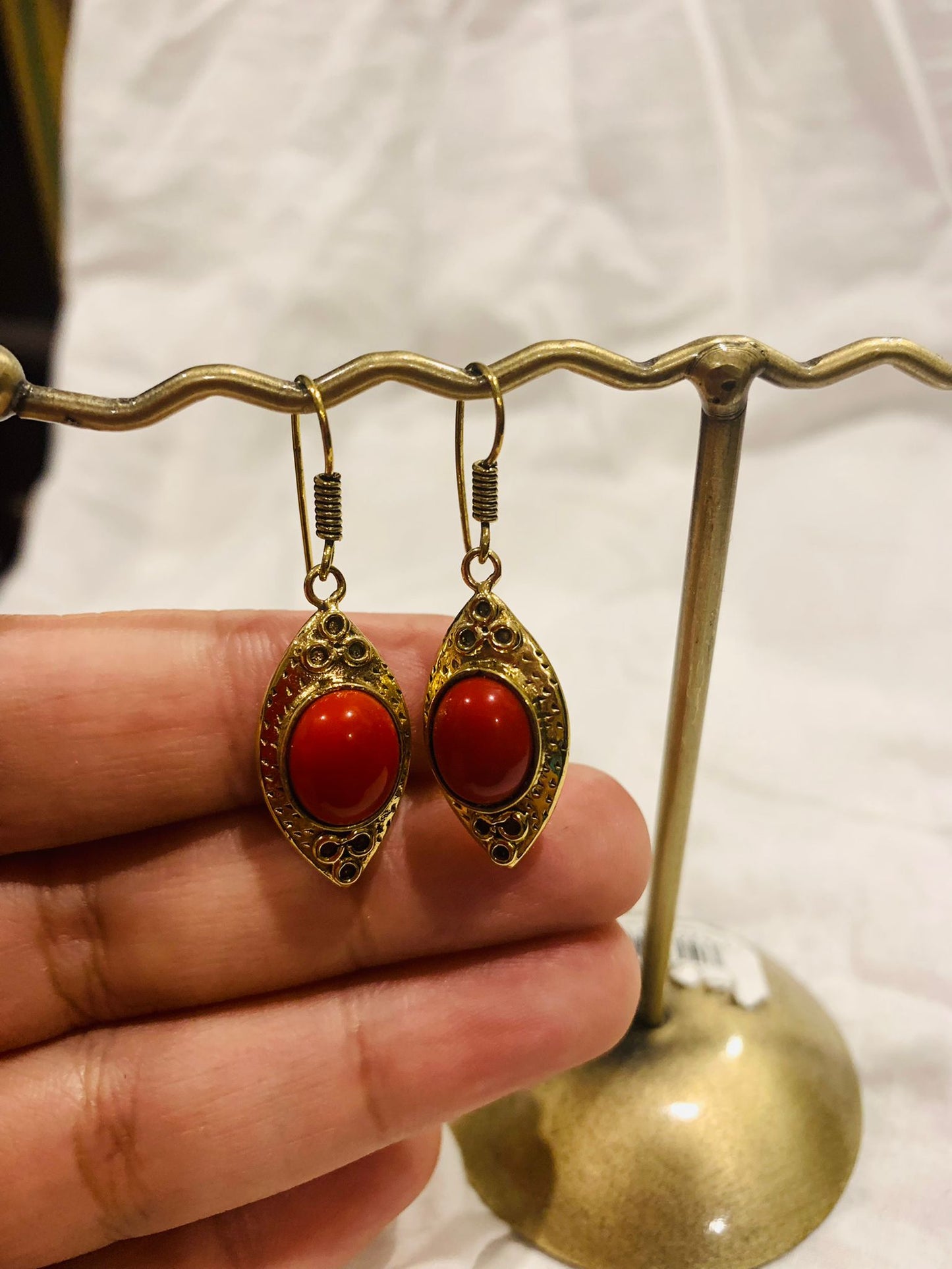 BOHEMIAN STYLE HANDCRAFTED BRASS EARRINGS #53