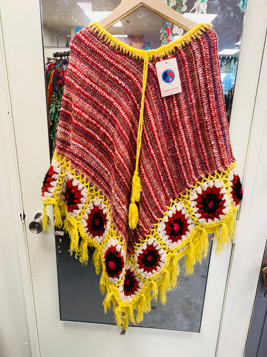 Bohemian Style handcrafted Crochet Poncho #80472