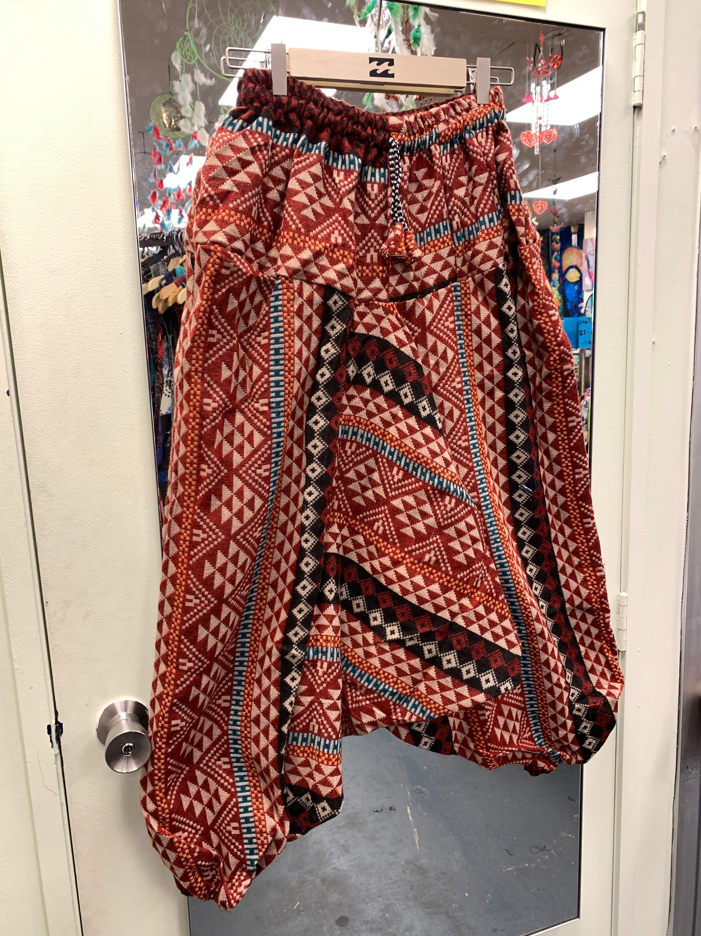 HANDCRAFTED  WARM  DROP CROTCH PANTS #665557