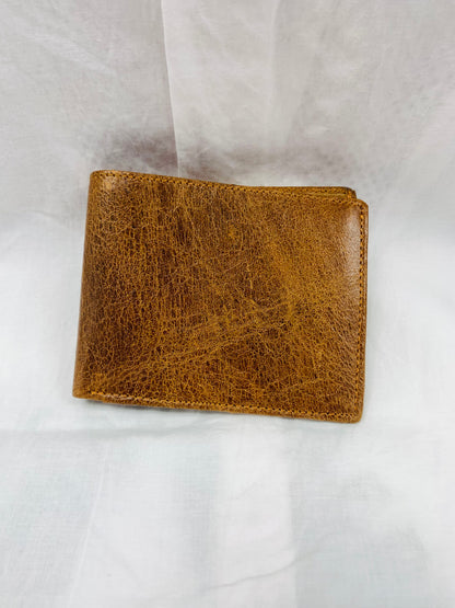 BOHEMIAN STYLE HANDCRAFTED GENUINE LEATHER MENS WALLET # 63550